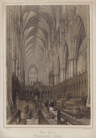 The choir, Westminster Abbey, London by Edwin Thomas Dolby