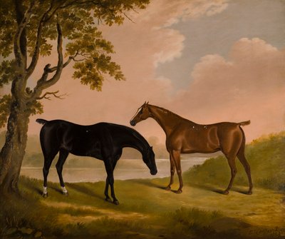 Two Hunters in a Wooded River by Edwin W. Cooper