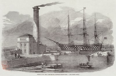 Entry Dock and Pump-House, Keyham Steam-Yard by Edwin Weedon