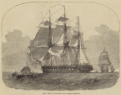 HMS Nankin, 50 Guns, Honourable Keith Stewart, Commander by Edwin Weedon