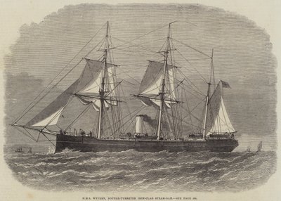 HMS Wyvern, Double-Turreted Iron-Clad Steam-Ram by Edwin Weedon