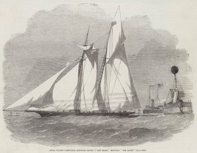 Royal Thames Yacht-Club Schooner Match, The Shark Rounding The Mouse Light-Ship by Edwin Weedon