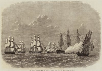The British Flying Squadron Leaving False Bay, Cape of Good Hope by Edwin Weedon