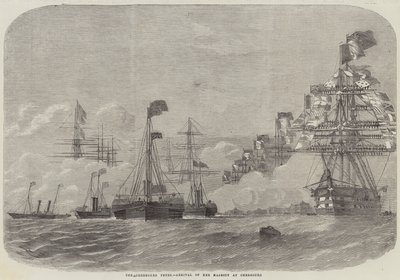 The Cherbourg Fetes, Arrival of Her Majesty at Cherbourg by Edwin Weedon