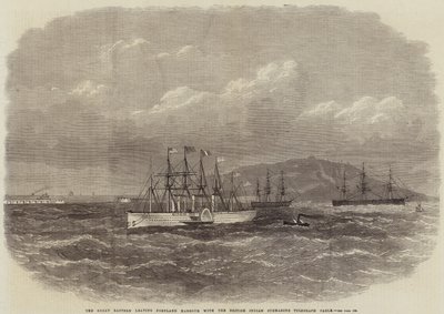 The Great Eastern Leaving Portland Harbour with the British Indian Submarine Telegraph Cable by Edwin Weedon