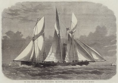The Royal Thames Yacht Club Schooner-Match, the Xantha and Gloriana Rounding at the Nore by Edwin Weedon