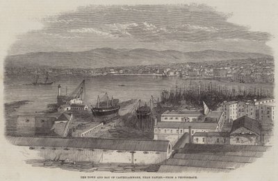The Town and Bay of Castellammare, near Naples by Edwin Weedon
