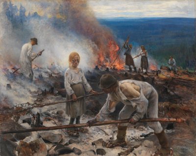 Under the Yoke (Burning the Brushwood) by Eero Järnefelt