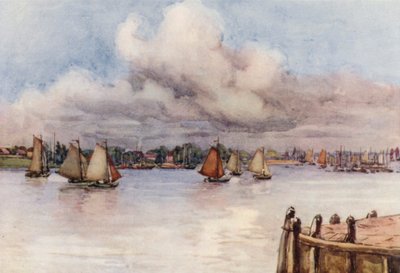 The Rhine: Boats on the Maas by Effie Jardine