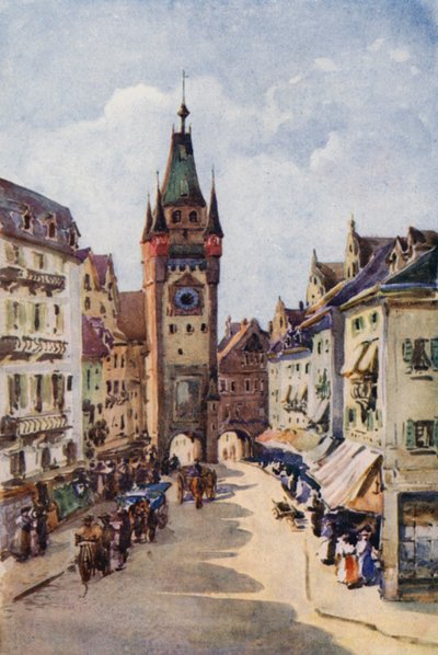 The Rhine: Old Tower, Freiburg-im-Breisgau by Effie Jardine