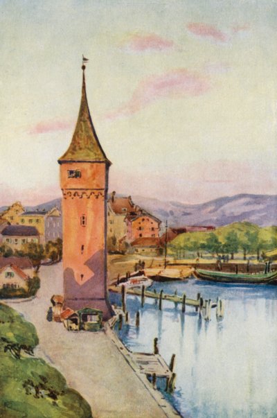The Rhine: The Tower of Lindau on the Bodensee, Lake of Constance by Effie Jardine