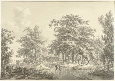 Tree-Rich Landscape with Small Groups of Figures by Egbert van Drielst