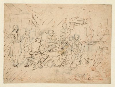 Interior with a Peasant Family at Meal by Egbert van Heemskerck (I)