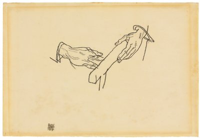Hand Study, Dr. Viktor Ritter von Bauer by Egon Schiele