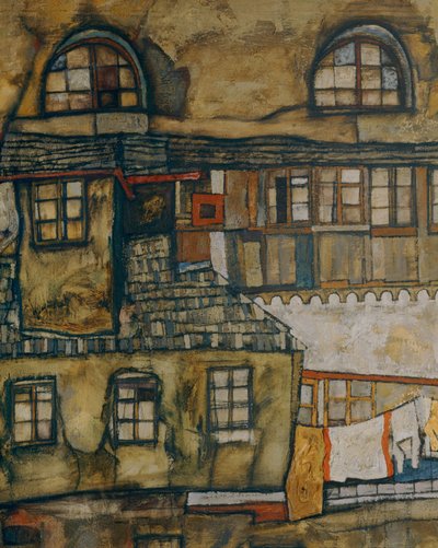House Wall by the River by Egon Schiele