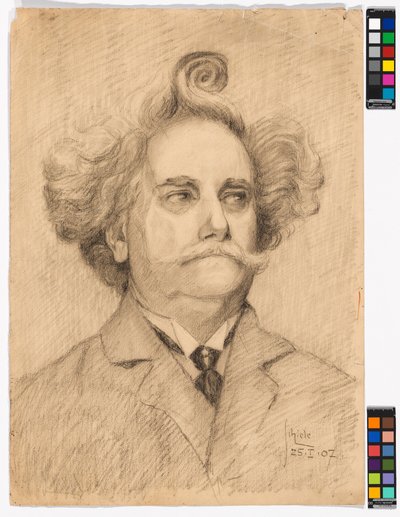 Portrait of a Man with Hair Curl by Egon Schiele