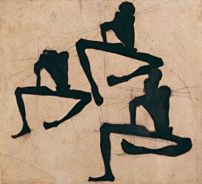 Composition of Three Male Nudes by Egon Schiele
