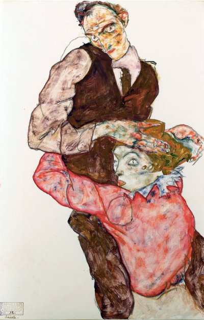 Lovers by Egon Schiele
