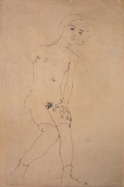 Nude by Egon Schiele