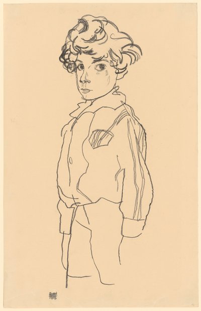 Standing Boy by Egon Schiele