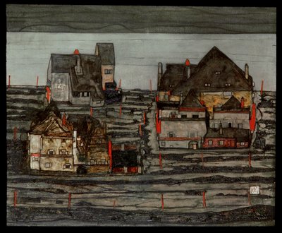 Suburb I by Egon Schiele