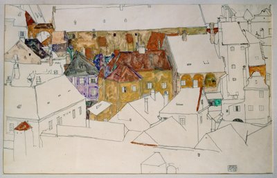 The Yellow Town by Egon Schiele