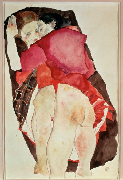 Two Girls by Egon Schiele