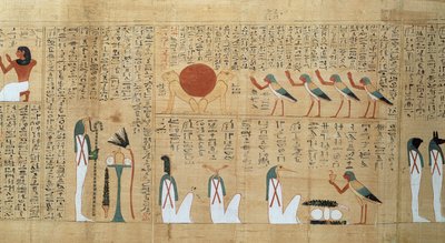 Mythological papyrus of Imenemsaouf, Third Intermediate Period, c.1000 BC (detail) by Egyptian 21st Dynasty