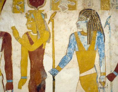 Wall paintings from Tomb of Pa Nentwy, Bahariya Oasis, Giza, Egypt by Egyptian 26th Dynasty