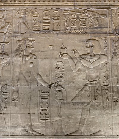 Reliefs in the Inner Sanctuary, Philae Temple, Aswan, Egypt by Egyptian 30th Dynasty