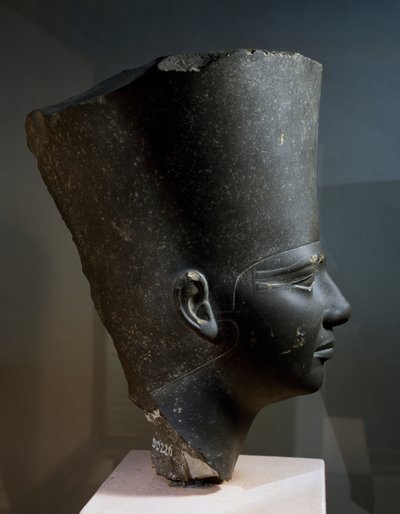 Head of Pharaoh Userkaf, from the Solar Temple of Userkaf at Abusir, Old Kingdom by Egyptian 5th Dynasty