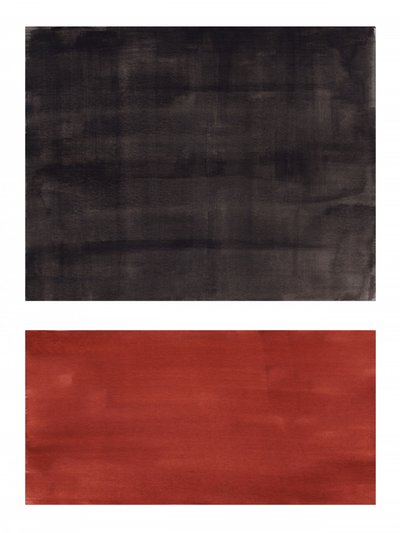 Abstract Red Black Blocks by Ejaaz Haniff