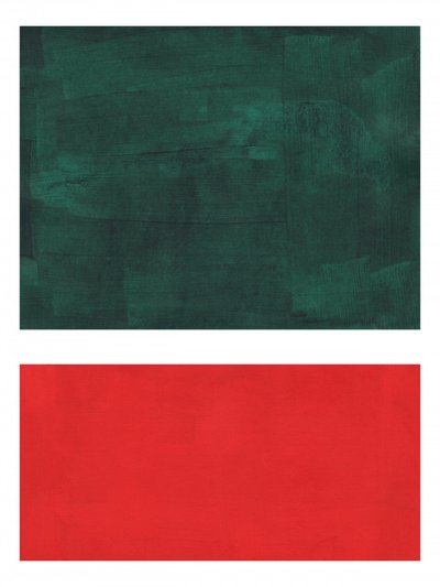 Deep Green Red Blocks by Ejaaz Haniff