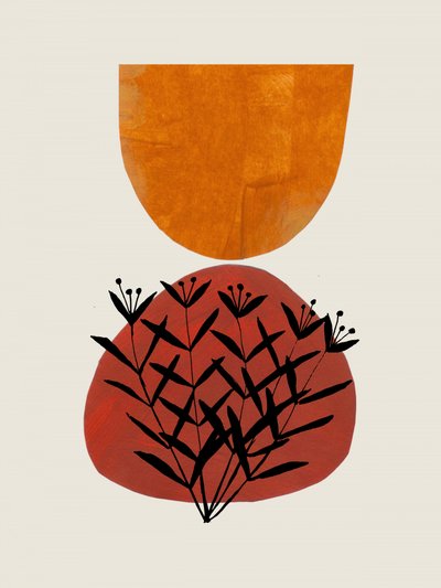 Earthy Abstract Bloom by Ejaaz Haniff