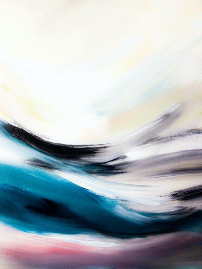 Flowing Blue Ocean Abstract by Ejaaz Haniff