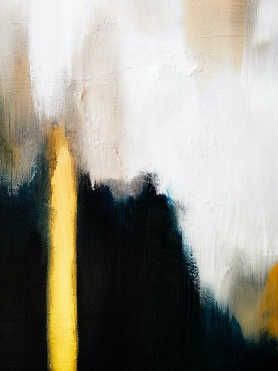 Golden Abstract Strokes by Ejaaz Haniff