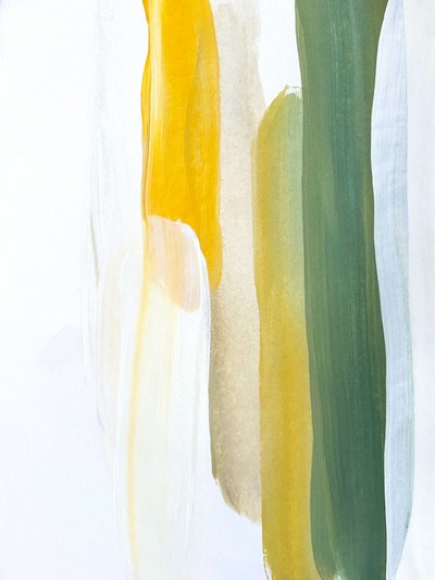 Golden Green Brushstrokes by Ejaaz Haniff