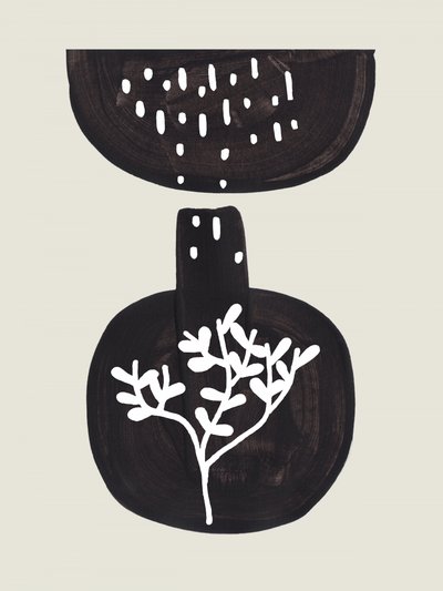 Minimalist Botanical Vase by Ejaaz Haniff