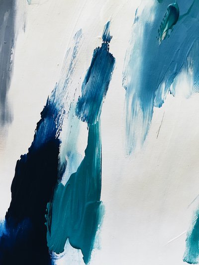 Ocean Blue Abstract by Ejaaz Haniff