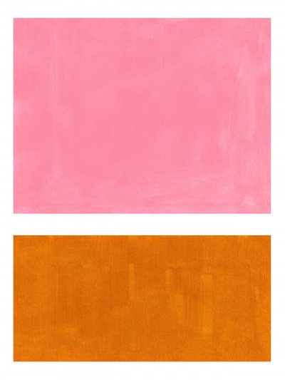 Pink Orange Abstract Blocks by Ejaaz Haniff