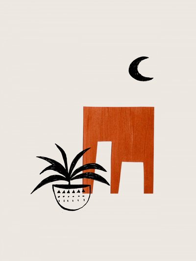 Terracotta Night Plant by Ejaaz Haniff