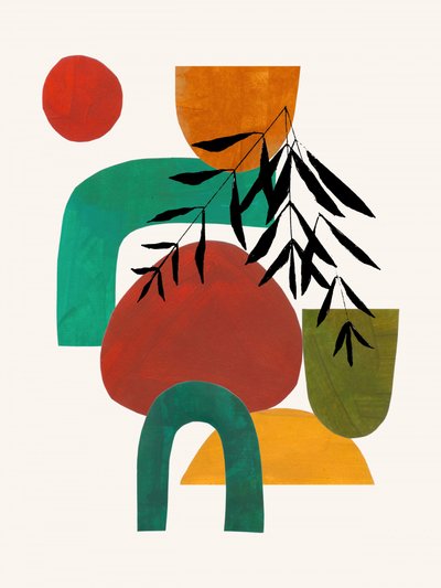 Warm Abstract Botanical Shapes by Ejaaz Haniff