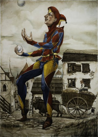 Medieval Jester Juggling by Ekaterina Andersson