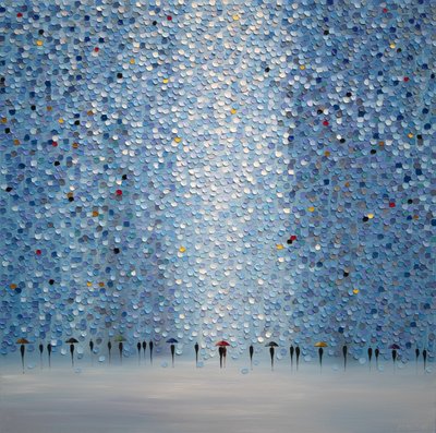 Umbrellas In The Rain by Ekaterina Ermilkina
