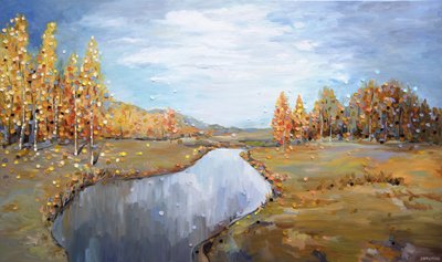 Vibrant Fall River by Ekaterina Ermilkina