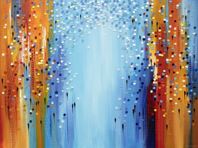 Vibrant Flowing Crowd by Ekaterina Ermilkina