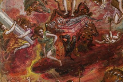 Portable Altar: central panel depicting an allegory of the Christian Knight (detail) by El Greco