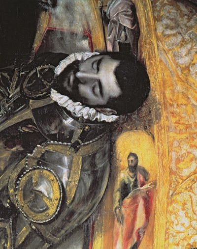 The Burial of Count Orgaz (detail of the count) by El Greco
