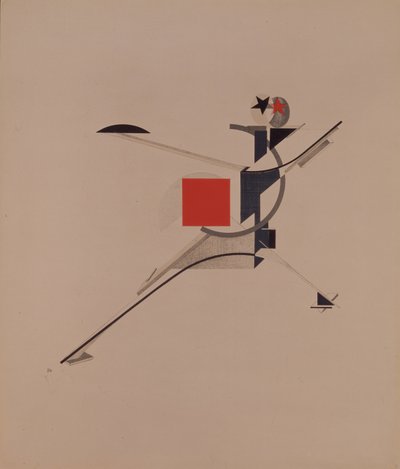 The New. Figurine for the opera Victory over the sun by A. Kruchenykh by Eliezer Markowich Lissitzky