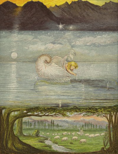 A golden boat on a great, great water by Eleanor Fortescue Brickdale